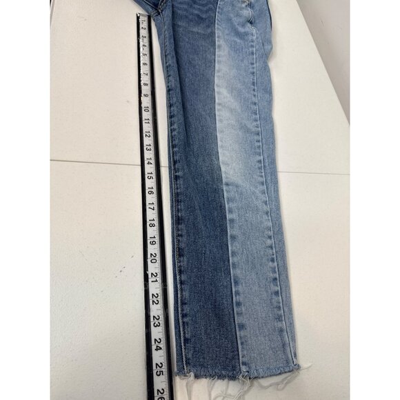 PacSun Women’s Vintage Icon Two Tone Jeans Size 27 Skinny Raw Hem - Picture 8 of 9